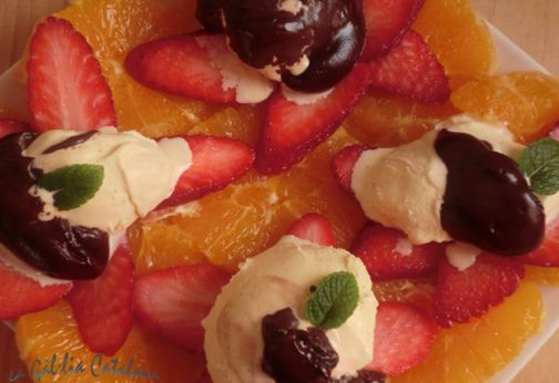 Taronges, Maduixes, Gelat de vainilla, Xocolata, Fulles de menta, Cuina Catalana, Irreductibles, La Gàl·lia Catalana, plats afrodisiacs