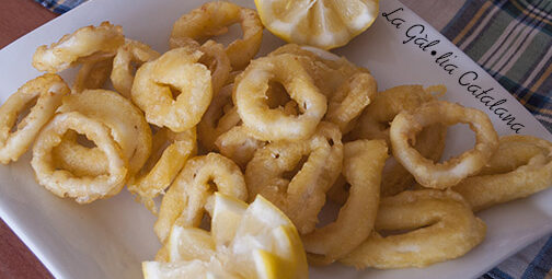 Pota a la romana amb llimona #KM0 #slowfood Calamar, Squid fish @irreductibles.cat ©Manel Baxerias